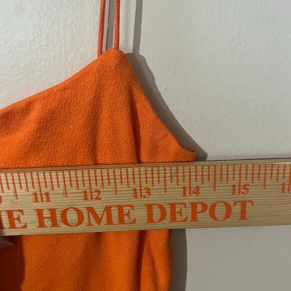 Naked Wardrobe Women’s Mini Dress Small Orange Bodycon Stretchy Going Out NWT - Picture 4 of 8